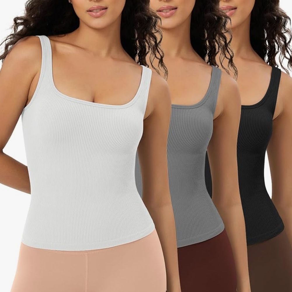 Women’s 3 pack soft ribbed tank tops